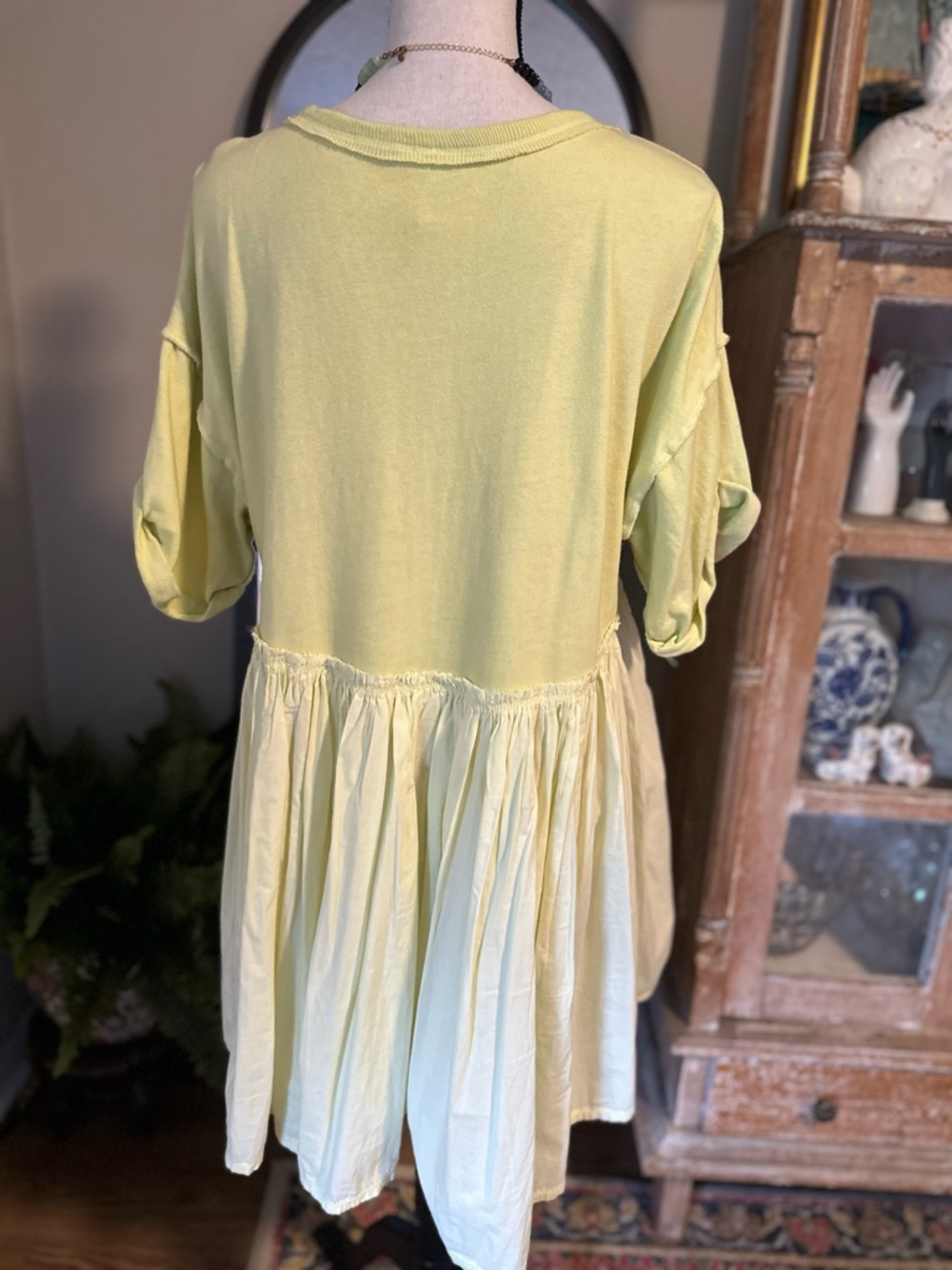 Free People Catalina Mini Dress in Neon Lime - Picture 6 of 8